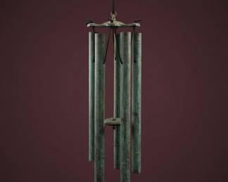 Walter Lamb Style Bronze Tube Wind Chimes second image