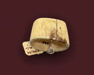 Carved Chinese Bovine Bone Napkin Ring fourth image