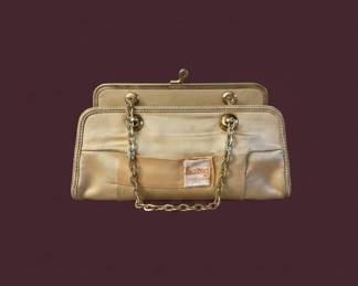 Vintage Walborg Gold Beaded Clutch Evening Bag, Hong Kong fifth image