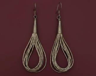 Sterling Silver Liquid Silver MultiStrand Dangle Earrings