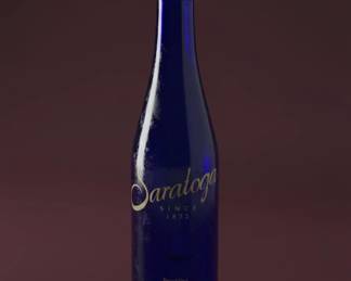 Saratoga Sparkling Spring Water oz Cobalt Blue Glass Bottle