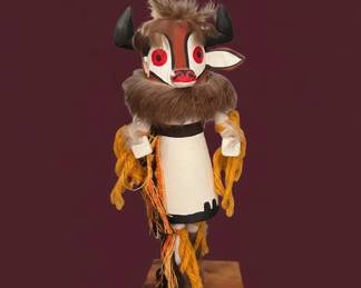 Hopi Buffalo Wakas Katsina Doll by Tino Youvella