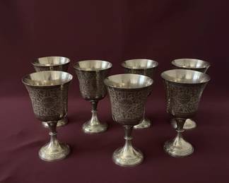 Set of World Gift ZY India SilverPlated Goblets