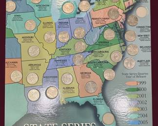 H.E. Harris State Quarters Collection Map Display second image