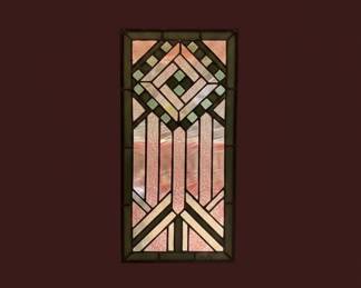 Frank Lloyd Wright Inspired Stained Glass Panel