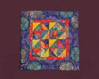 Silk Patchwork fabric piece from Tibet