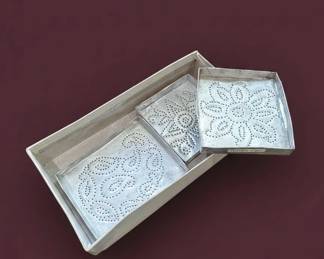 Indian Punched Tin Lantern Set with Decorative Box second image