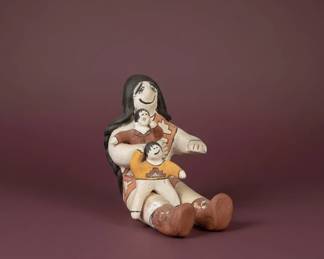 Cochiti Pueblo Storyteller Pottery Figurine second image