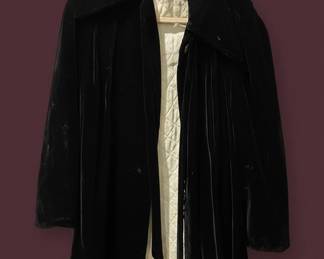 Vintage s Black Velvet Opera Coat