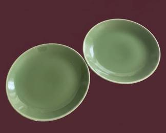 Green Ceramic Bowl with Speckled Interior second image