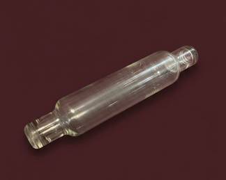 Vintage Clear Glass Fillable Rolling Pin with Screw Top