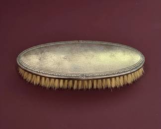 Antique SilverPlated Hand Mirror and Brush Set
