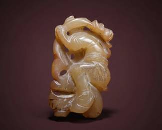 Carved Jadeite Figure of a Laughing Buddha second image