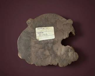 Kuba Carved Wooden Bowl on Stand second image