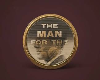 Vintage John F. Kennedy The Man for the s Lenticular Flasher Pin second image