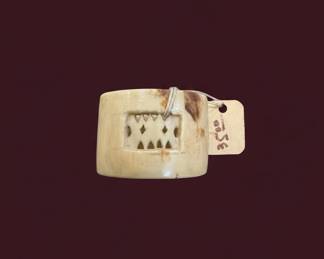 Carved Chinese Bovine Bone Napkin Ring second image