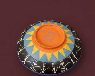 K. Sorenson HandPainted Celestial Ceramic Plate second image