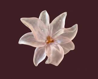 Ren Lalique Frosted Glass Flower Bottle Stopper second image