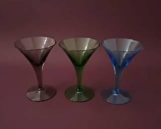 Colored Martini Glasses Set