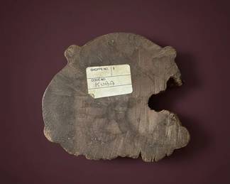 Kuba Carved Wooden Bowl on Stand second image