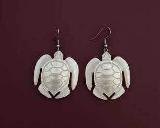 Camila Paris Mother of Pearl Turtle Earrings