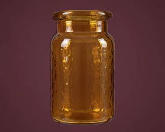 Vintage Amber Glass RainFlower Vase by Anchor Hocking