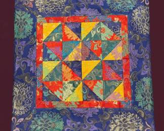 Silk Patchwork fabric piece from Tibet second image