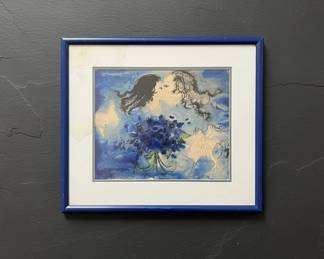 Marc Chagall The Blue Lovers Lithograph