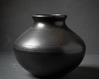 Black Glazed Pottery Vase, Oaxaca Mexico