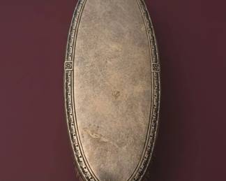 Ornate Sterling Silver Hand Mirror and Brush Set