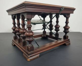 Victorian Walnut Side Table with Carved Details