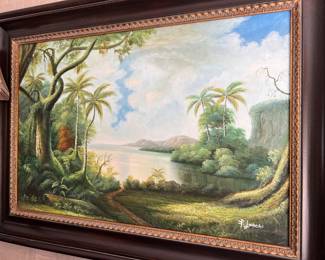 Tropical oil painting