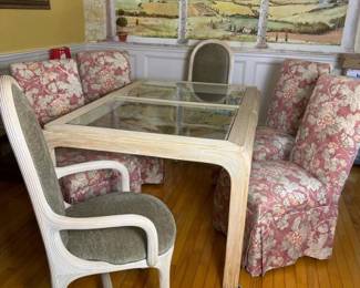 202 glasstoprattandiningsetwith6chair