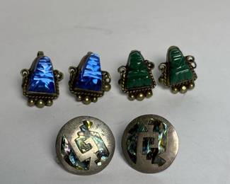003 threepairsofvintagemexicansterling