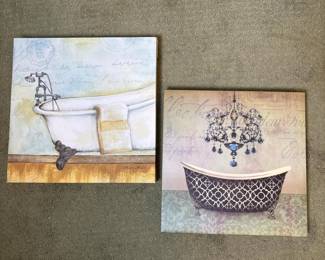 118 setof2bathtubthemedsquarecanvaswa