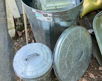 311 assortedgalvanizedmetalbinsandpails