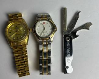 222 twomenswristwatchesrolexwengerand