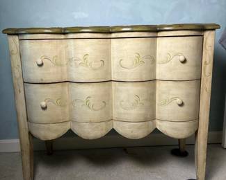 109 frenchprovincialpaintedscallopeddres