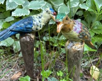 018 pairofhandpaintedceramicbirdplante