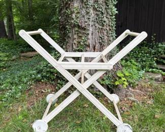 149 vintagefoldingwoodenluggagerackwith