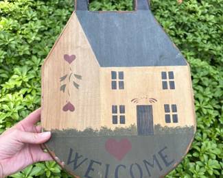 151 handpaintedwoodenwelcomesign