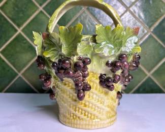 083 vintagemajolicastyleceramicbasketof