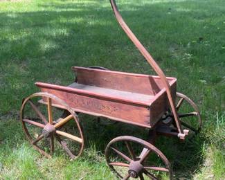 237 antiquewoodenexpresswagonwithmetal