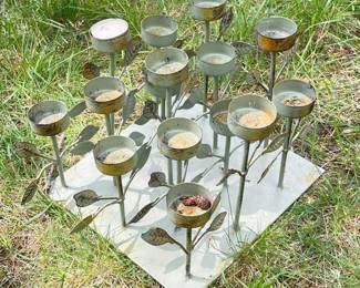 252 cupflowerleafmotifmetalvotivecandl