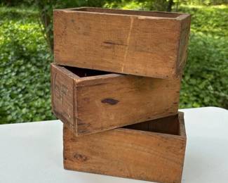 309 trioofvintagewoodenstoragedrawers