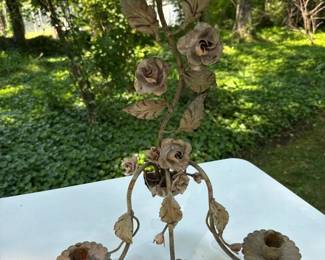 416 vintagetolewaremetal3armfloralwall