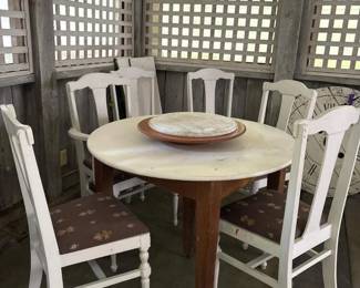 287 whiteroundextendablediningtableset