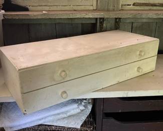 297 vintage2drawerwoodenflatwarecabinet