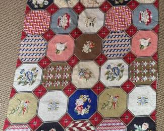 099 vintageneedlepointpatchworktapestry