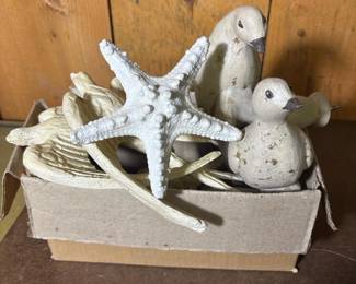 376 setof6creamcoastalwallhooksbirds